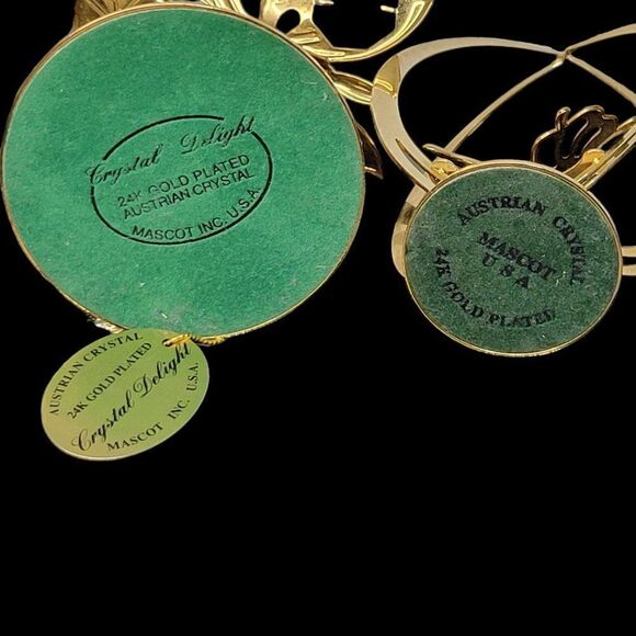 Vintage Crystal Delight Brass 24K Gold Plated Figurines (Set of 2) - Picture 5 of 9